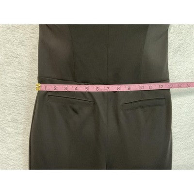 Guess Jumpsuit Womens 4 Black Strapless Slim Fit Lace Detail Pockets Party Chic