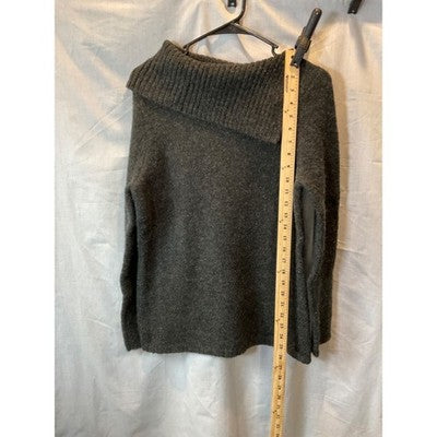 Cable Stitch Women's Med Charcoal Grey Long Sleeve Sweater Acrylic/Wool Blend