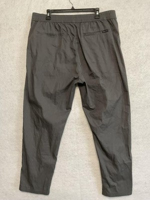 Calvin Klein Pants Mens 38x28 Gray Chino Elastic Waist Tapered Casual Fit