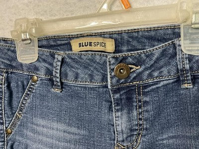 Blue Spice Jeans Womens 3 Blue Mid Rise Skinny Stretch Denim Light Wash Juniors