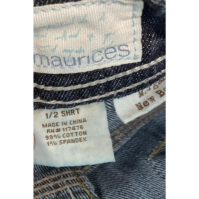 Maurices Morgan New Boot Jeans Womens 1/2 Short Dark Wash Bootcut Denim