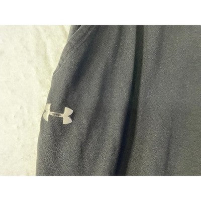 Under Armour Capri Pants UNISEX MED Black Elastic Waist Pockets Athletic Pant