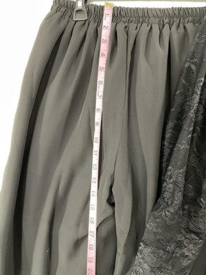 NEW VOGUE Dress Pants Set Womens XL Gray Lace Chiffon Long Sleeve Formal Wedding