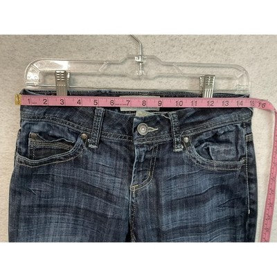 Maurices Morgan New Boot Jeans Womens 1/2 Short Dark Wash Bootcut Denim