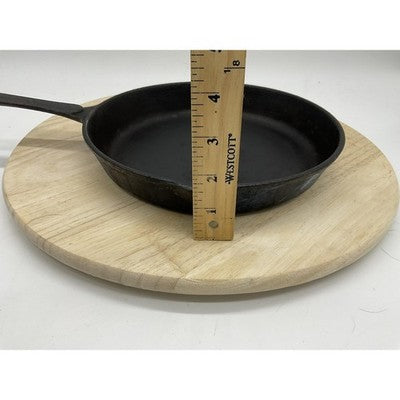 Cast Iron Skillet Frying Pan 2 Pour Spouts Rustic Kitchen Cookware Camping VTG
