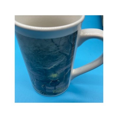 Thomas Kinkade Christmas Mug 2010 Victorian Family Winter House Scene