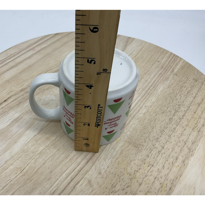 Christmas Coffee Mug Ceramic 'Have A Tree-mendous Holiday' Trees Graphic Cup VTG