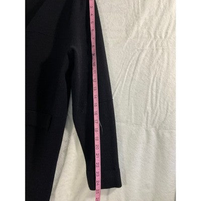 Rafaella Cardigan Sweater Womens XL Black Open Front Longline Knit Casual