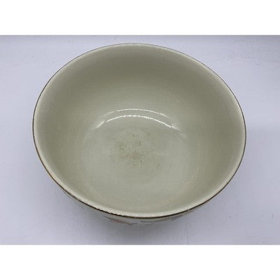 Vintage Hall's Superior Mixing Bowl Autumn Leaf Floral Gold Trim Jewel Tea Gilt