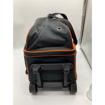 Pyramid Bowling Ball Bag Unisex OS Black Orange Rolling 2 Ball Tote Carrier