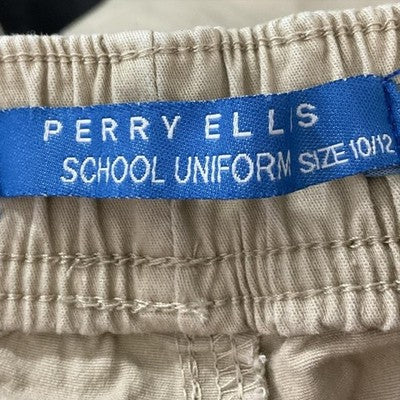 Perry Ellis Pants Unisex Kids 10-12 Beige School Uniform Jogger Twill Stretch