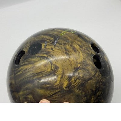 Vintage AMF Radar Bowling Ball Adult 14lb Gold Black Marble Pre-Drilled USA Made