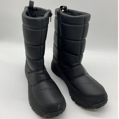Magellan Outdoors Snow Boots Mens 12 Womens 13 Black Quilted FWMFFS4027 Winter