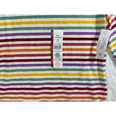 Wonder Nation Long Sleeve Tee Kids M 7-8 Multi Color Striped Tough Tee NEW