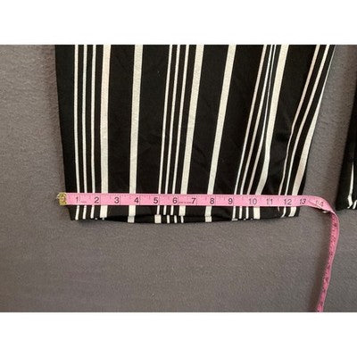 French Laundry Be In The Moment XL Black White Vertical Stripe Pull On Pants NWT