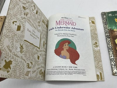 Little Golden Books Disney Little Mermaid and Winnie The Pooh Missing Bullhorn