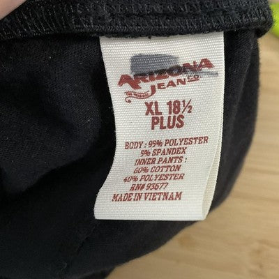 Y2K Arizona Jean Co Skort Girls XL 18 1/2 Plus Black Velvet Glitter Waist Skater