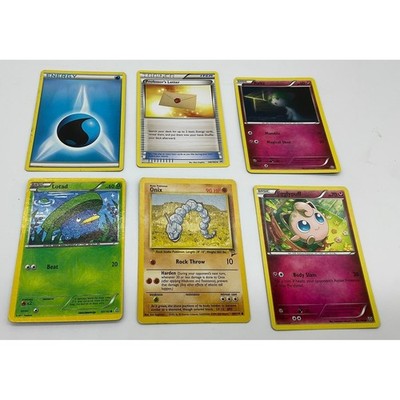 Pokemon TCG Card Lot 6pc Onix Base Set 2 Lotad Holo Jigglypuff Ralts Trainer