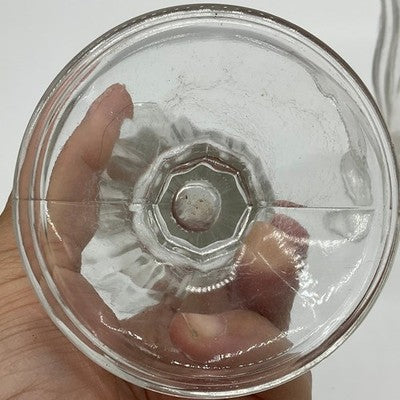 Sundae Glass Set 2 Clear Paneled Retro Soda Fountain Milkshake Cup