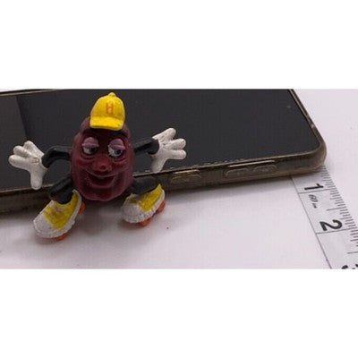 Rare Vintage California Raisin Toy Figure with Skateboard & Guitar