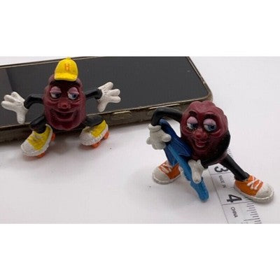 Rare Vintage California Raisin Toy Figure with Skateboard & Guitar