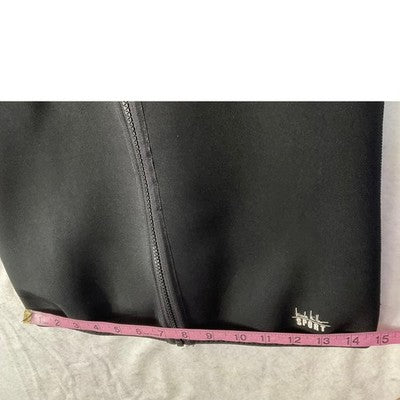 Nicole Miller Sport Waist Trainer Vest Women XL Black Neoprene Zipper Workout