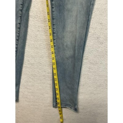 Aeropostale Jeans Womens Medium Light Wash High Rise Jegging Skinny Stretch Long