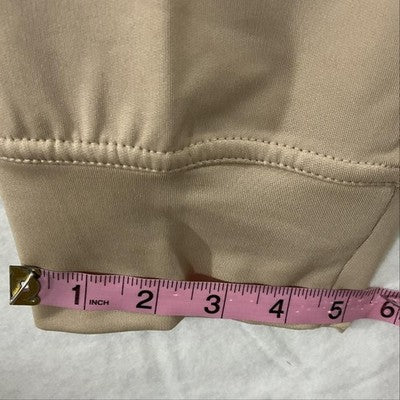 Gaiam Zen Flex Jogger Pants Womens Small Beige Elastic Waist Soft Yoga Pockets