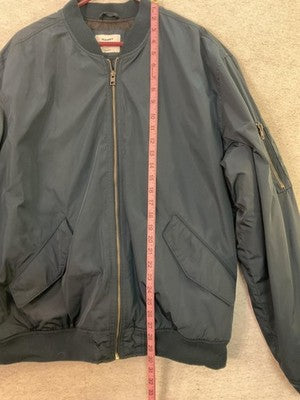 Old Navy Jacket Mens 2XL Green Bomber OC Filled Insulated Full Zip Pockets