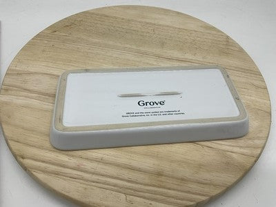 Grove Collaborative White Ceramic Vanity Tray Small Rectangular Bathroom Sink