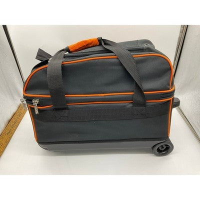 Pyramid Bowling Ball Bag Unisex OS Black Orange Rolling 2 Ball Tote Carrier