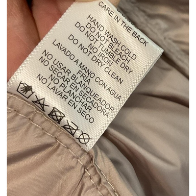 Love Tree Jacket Womens Small Beige Ultra Light Packable Hooded Puffer Zip Up