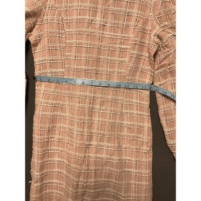 YOINS Women's Pink Plaid Dress Small 90% Polyester 10% Cotton NWT Office Wear