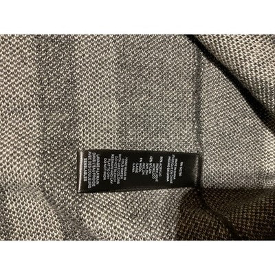 Maxsport Women's Striped Fringe Cardigan Poncho S/M Gray Black Open Front NWT