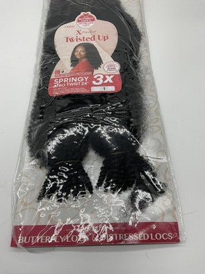 Outre X-Pression Twisted Up Springy Afro Twist 24in 3X 1 Black Hair Extensions