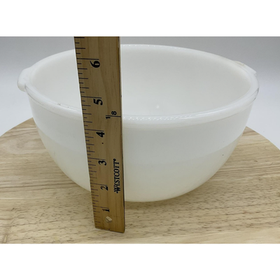 Glasbake 38CG White Milk Glass 4-Quart Mixing Bowl for Sunbeam Mixers VTG USA