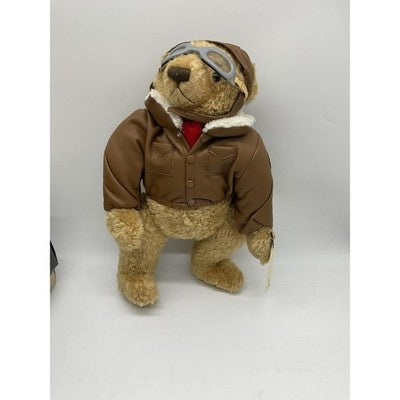 Vintage 1998 Ace Texaco Flying Pioneer Monkey Island Teddy Bear W Box Aviator