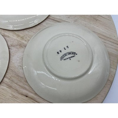 VTG Franciscan Apple Saucer Set of 3 - 6" Plates Hand Decorated California USA