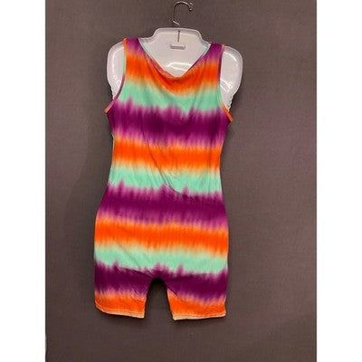 AQ-Sport Tie-Dye Sleeveless Romper Large Jumpsuit NWT Boho Festival