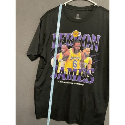 Men's Lakers LeBron James #6 Tee Shirt Large - Vintage Look Graphic Wear