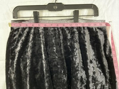 Y2K Arizona Jean Co Skort Girls XL 18 1/2 Plus Black Velvet Glitter Waist Skater