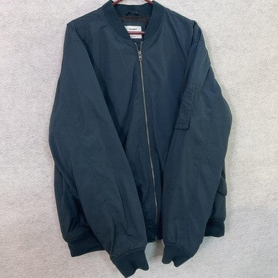 Old Navy Jacket Mens 2XL Green Bomber OC Filled Insulated Full Zip Pockets