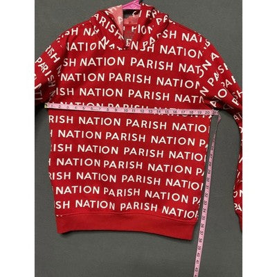 Parish Nation Red Pullover Hooded Sweatshirt Boys Youth Size X-Large (18)