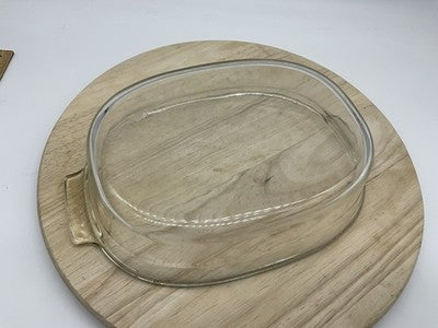Pyrex Clear Glass Oval Baking Dish 2 Qt 702 Casserole Made In USA Bakeware Pan