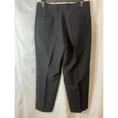 Dino DiVinci Men's Black Dress Pants 35W 28L, Pleated, Zip Fly, Hand Tailored
