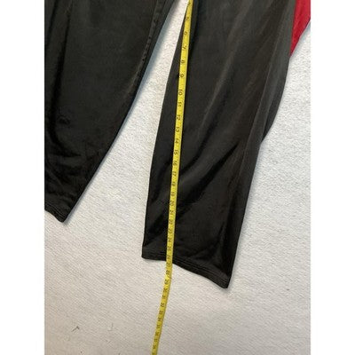 Holloway Pants Mens XL Black Red Athletic Track Warmup Zipper Leg Drawstring