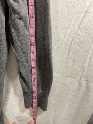 Croft & Barrow Cardigan Womens 1X Gray Open Front Knit Long Sleeve Pockets