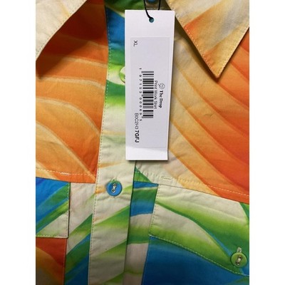 The Drop mscrissy Shirt Womens XL Multicolor Short Sleeve Button Up Hawaiian