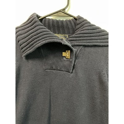 Ralph Lauren Jeans Co Sweater Womens Small Navy Blue Ribbed Collar Pullover Knit