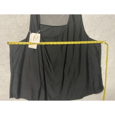 Nieyook Shirt Womens 28W Black Mesh Back Athletic Workout Tank Plus Size